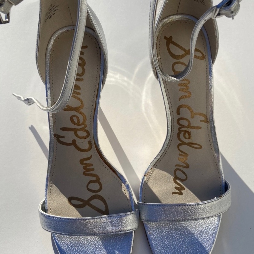 Sam Edelman Metallic Silver Heels